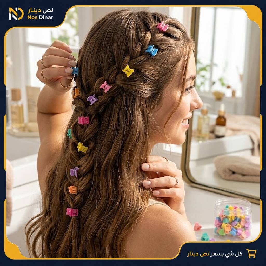 Bright Colors Mini Hair Clips Set - 50 Pcs