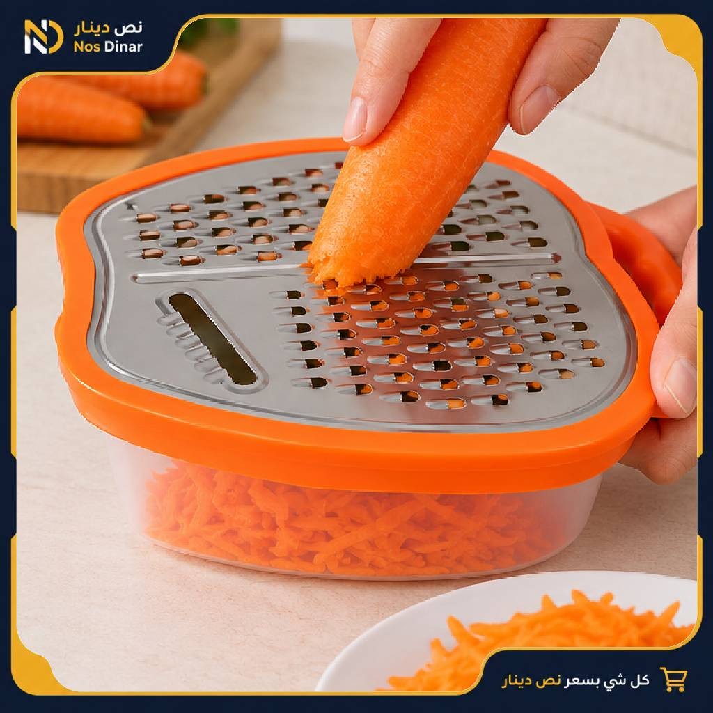 Multi-Function Vegetable Grater with Container – 1 Piece