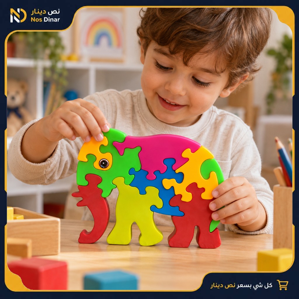 Colorful Elephant Puzzle Toy for Kids