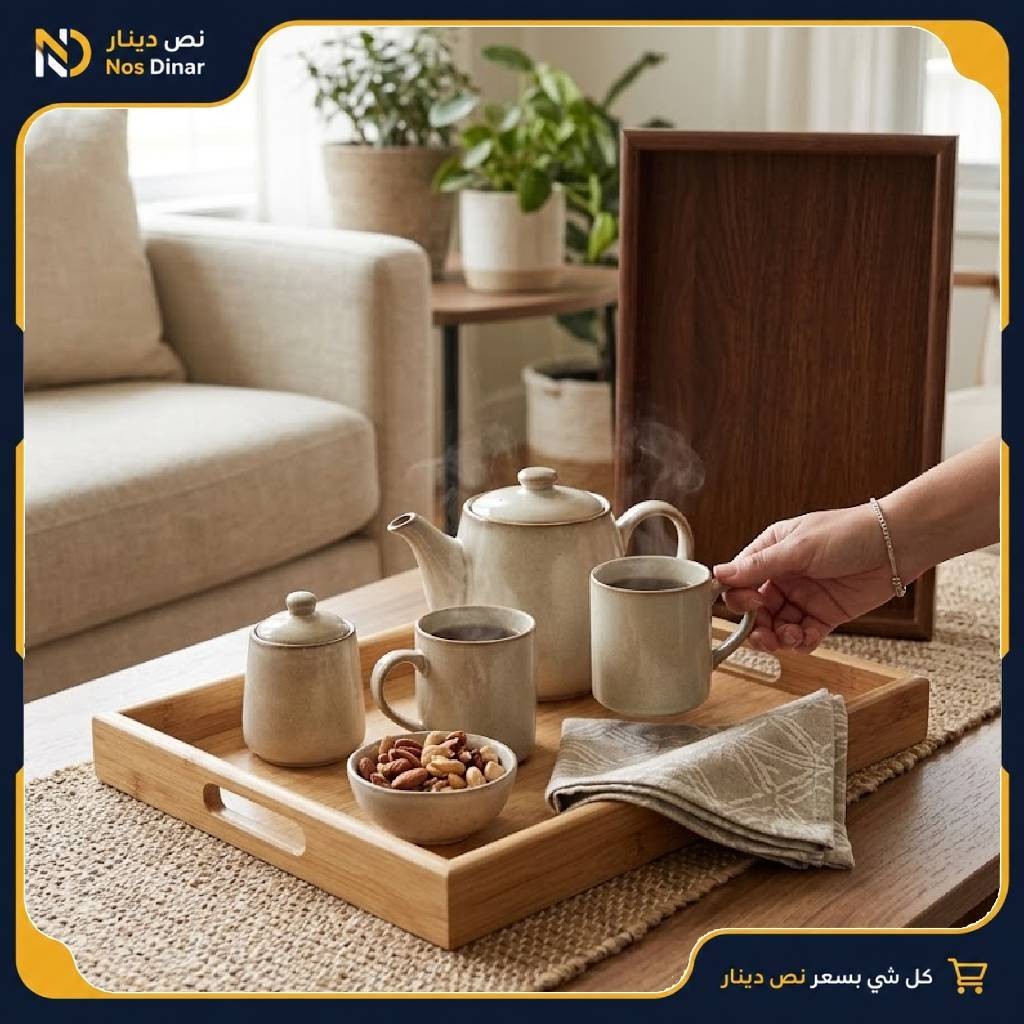 MDF Wooden Pallet Tray Set, 40 cm Diameter - 2 Colors