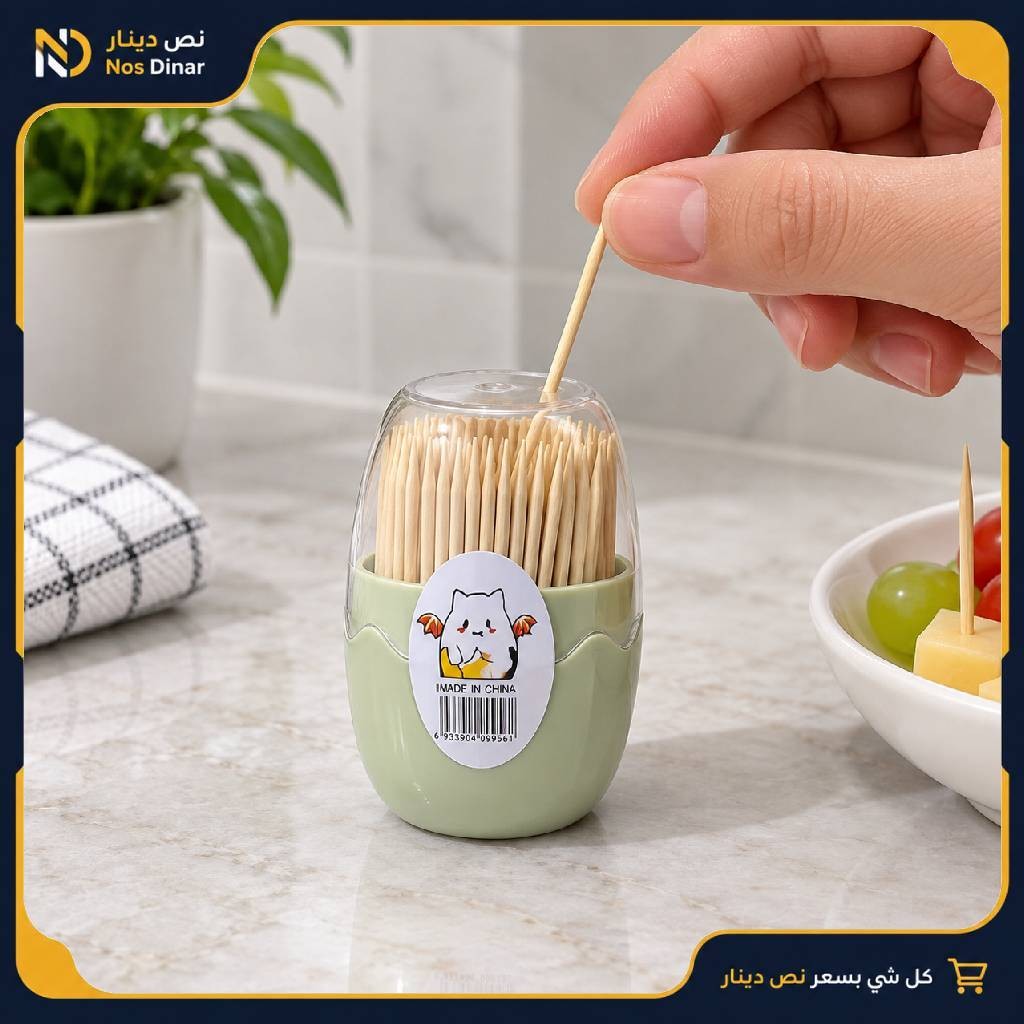 Toothpick Holder with Clear Container