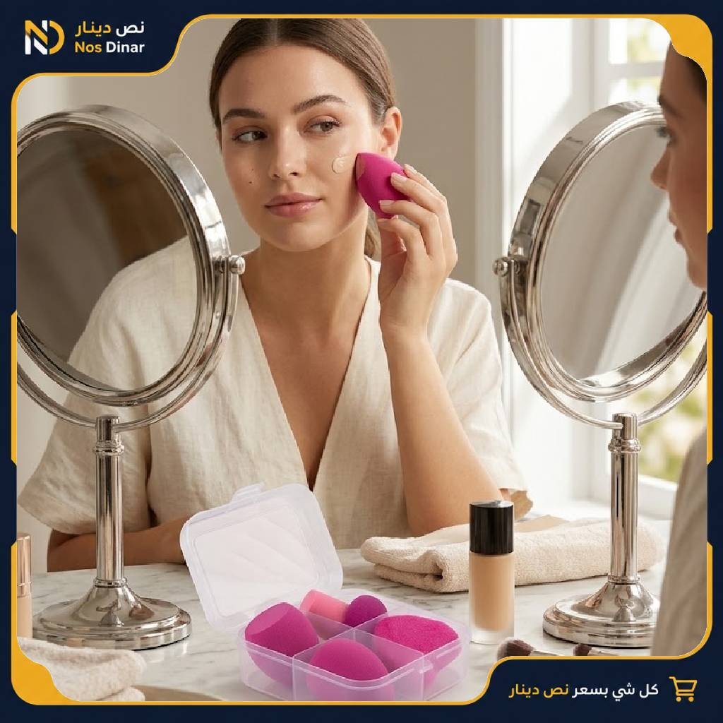 Soft Makeup Sponge Set - 5 Pcs - Available in (Pink, Purple, Offwhite)