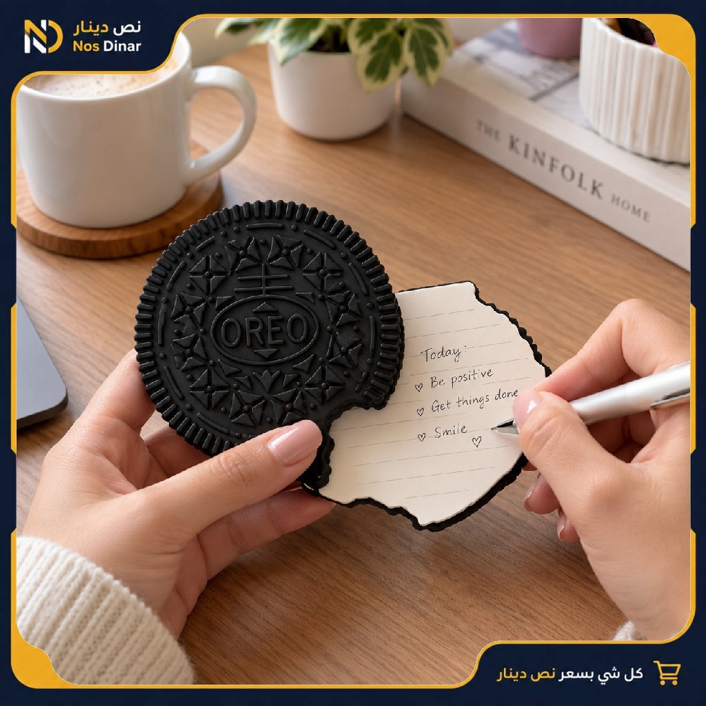 Mini Biscuit-Shaped Notebook – 12 cm