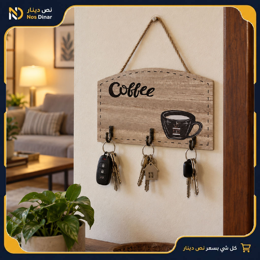 Wooden Key Holder – 3 Hooks