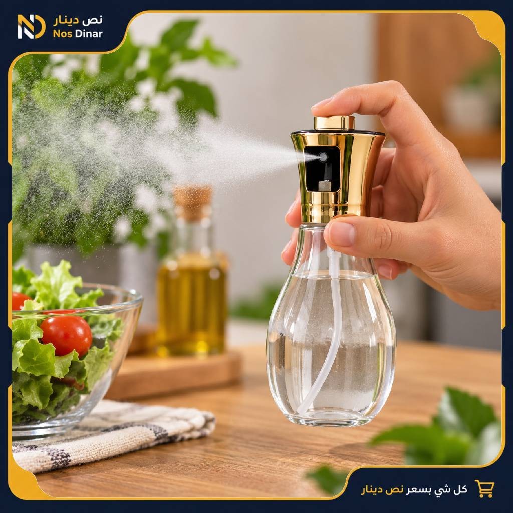 Clear Glass Spray Bottle with Gold Pump
