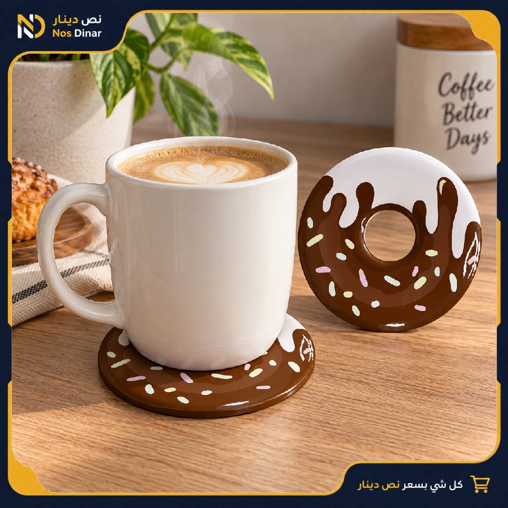 Chocolate Sprinkle Donut-Shaped Coaster