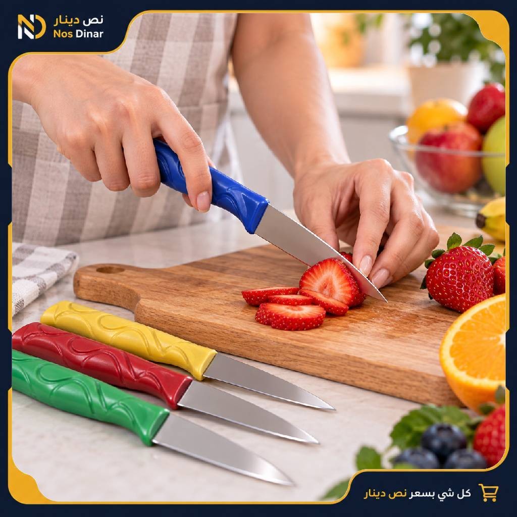 12-Piece Fruit Knife Set with Colorful Handles